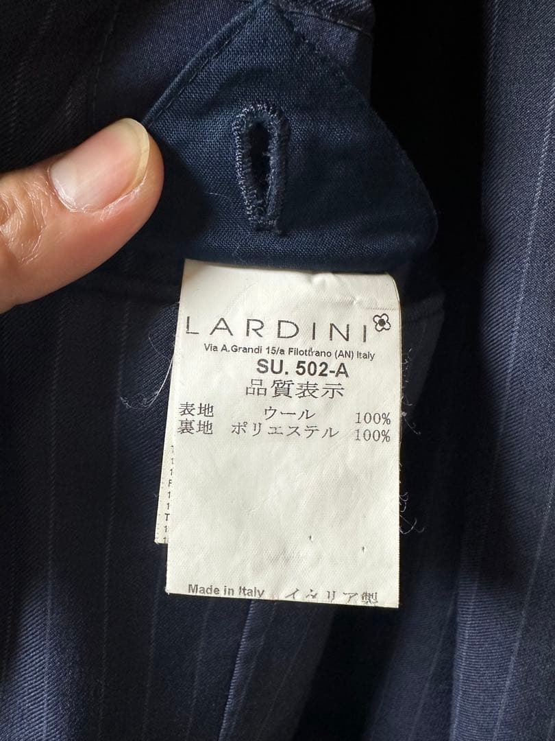 LARDINI ラルディーニ ストライプ テーラードジャケット ネイビー