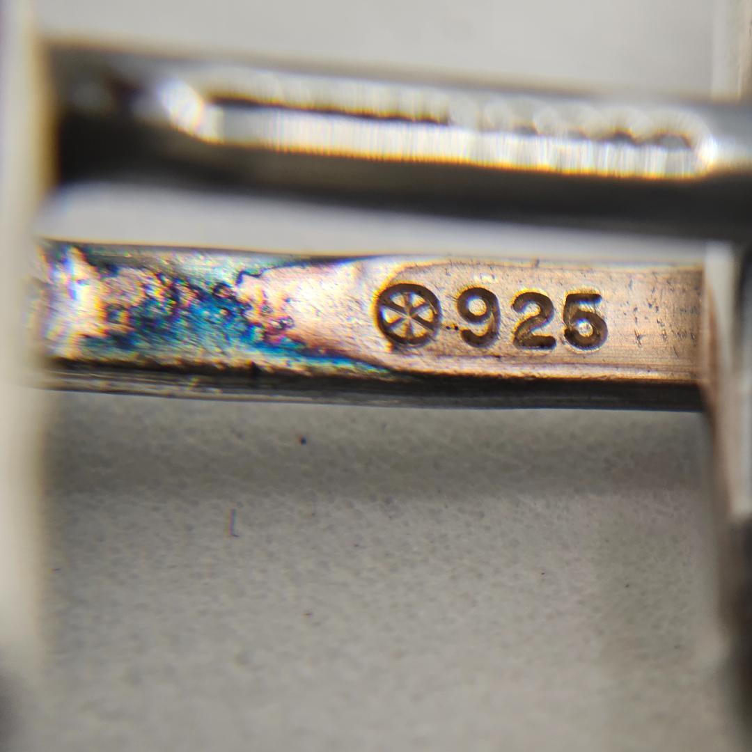 グッチ カフス シルバー 925 Gロゴ カフリンクス