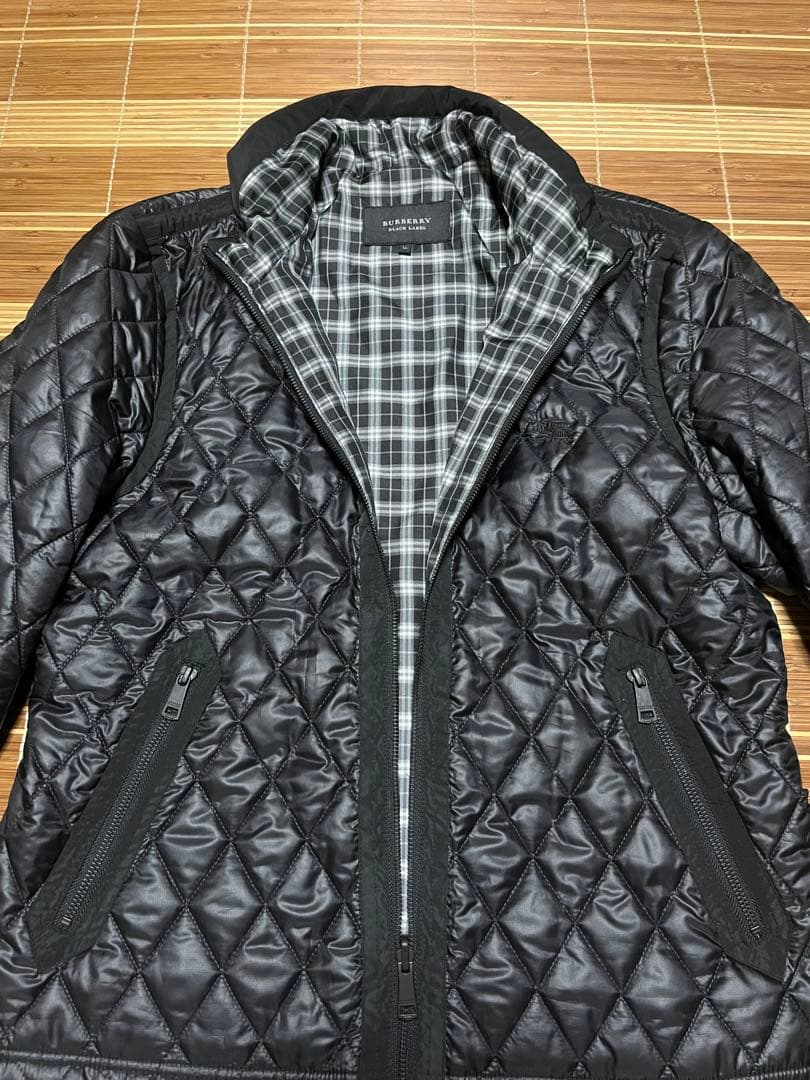 【極上品】BURBERRY 多機能 コート 黒 LL バーバリー モッズ