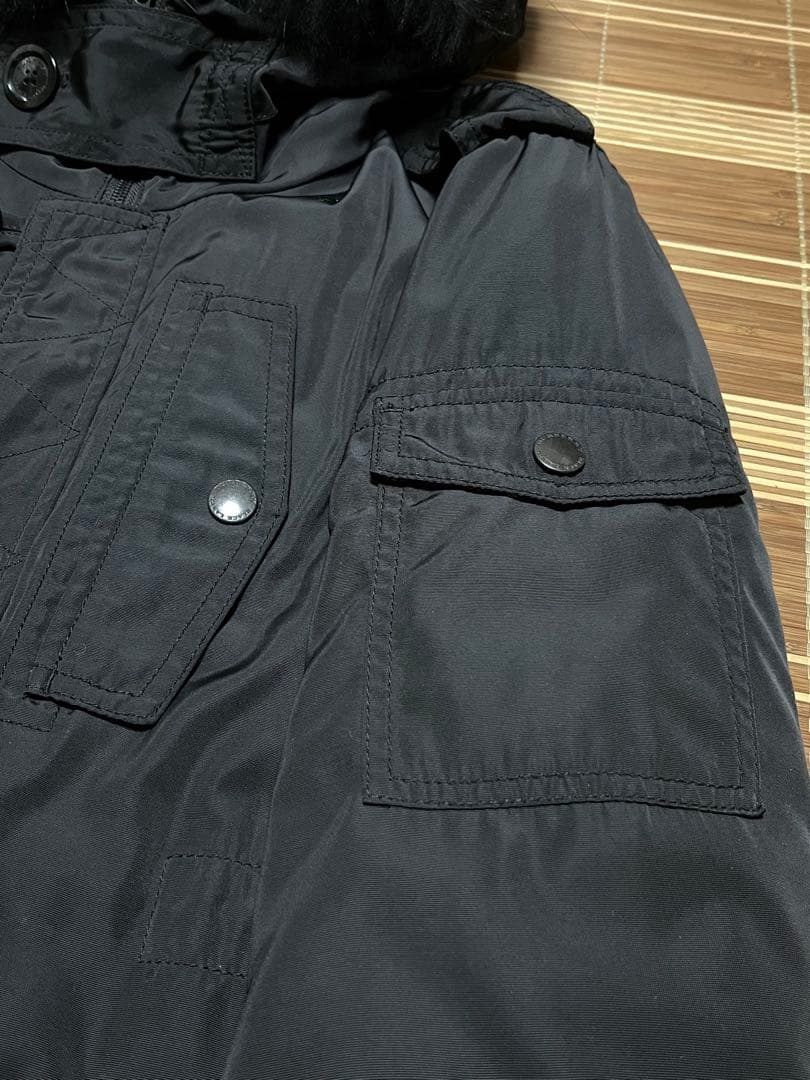 【極上品】BURBERRY 多機能 コート 黒 LL バーバリー モッズ