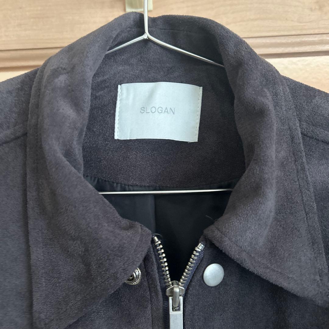 【Chikashitsu +】fake suede zipper blouson