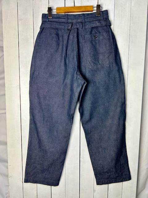 美品 Orcival ワイドデニムトラウザーズパンツ 1 濃紺 ユニセックス