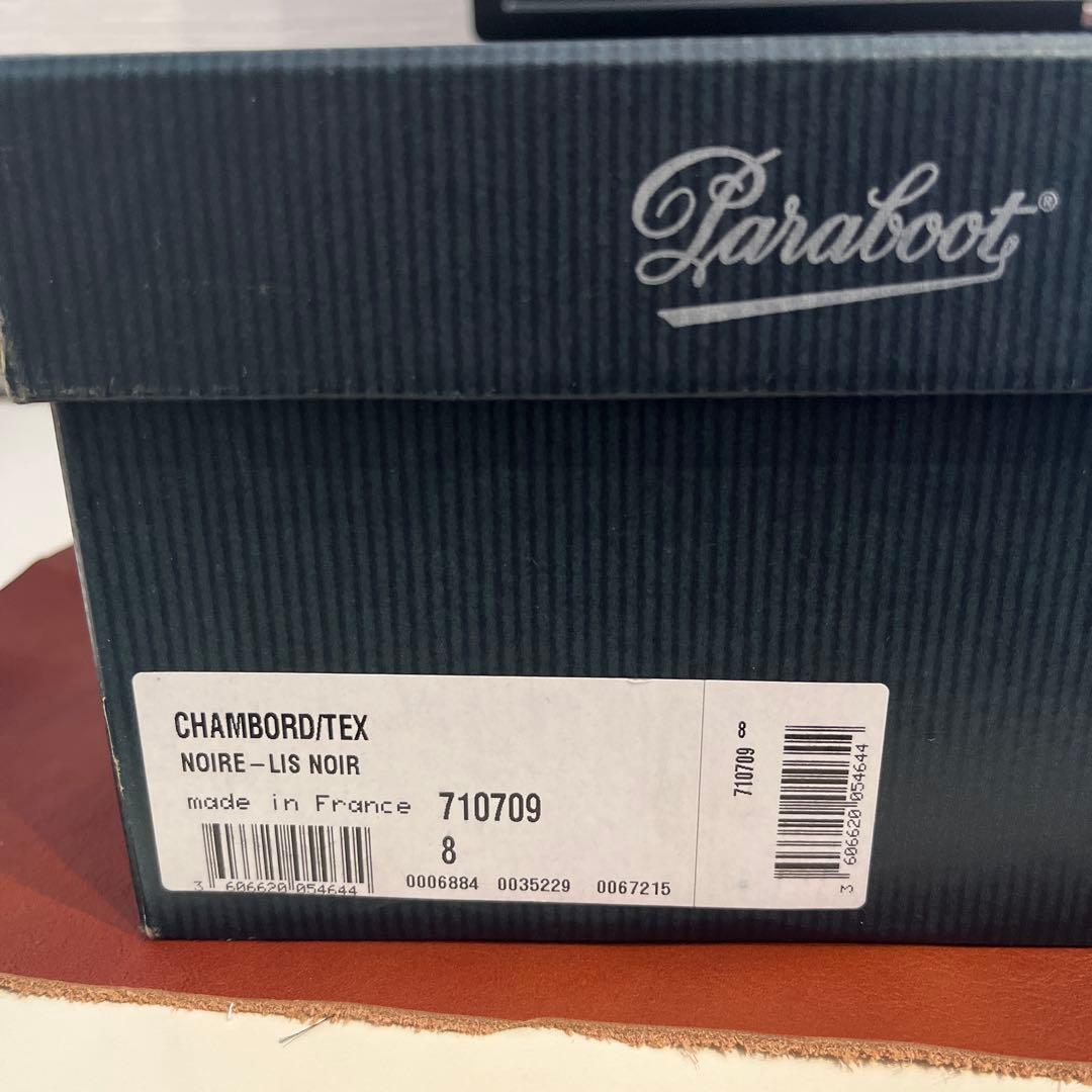 パラブーツ Uチップ シャンボード ブラック UK8.0 paraboot