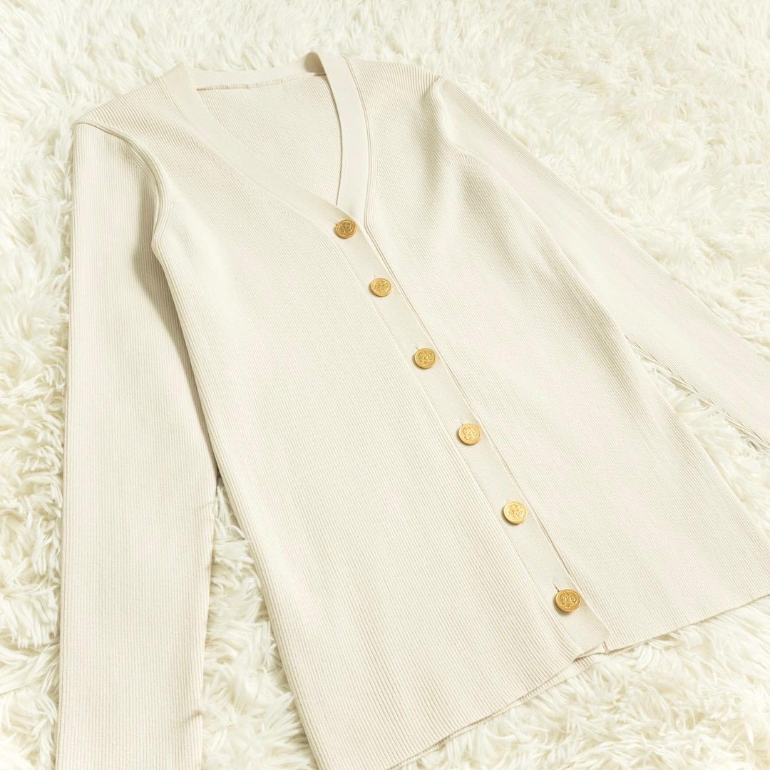美品 Deuxieme Classe DINER RIB Vネックカーディガン