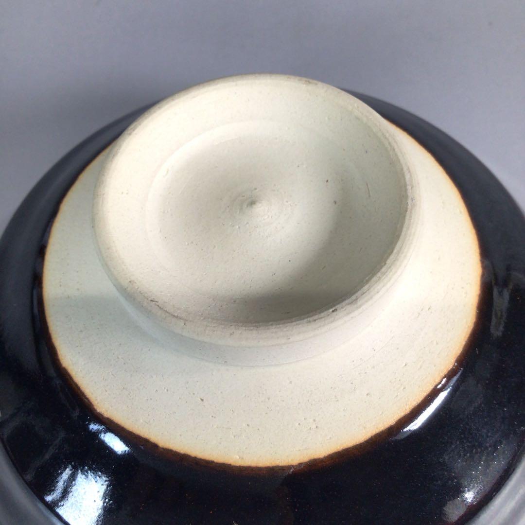 Ｐ１６２　茶碗　『土渕善丕氏造』『木葉天目茶碗』　抹茶碗　共箱　茶道具