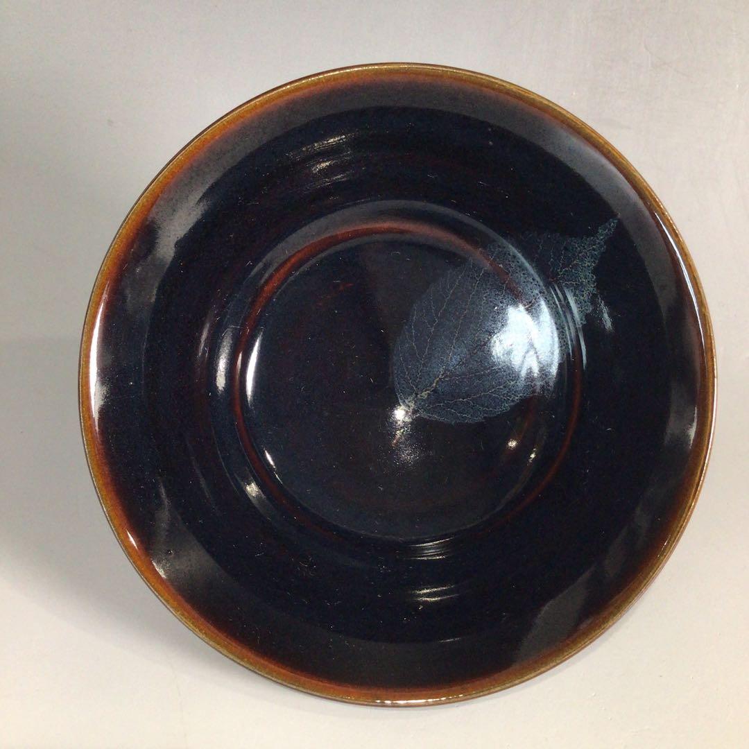 Ｐ１６２　茶碗　『土渕善丕氏造』『木葉天目茶碗』　抹茶碗　共箱　茶道具