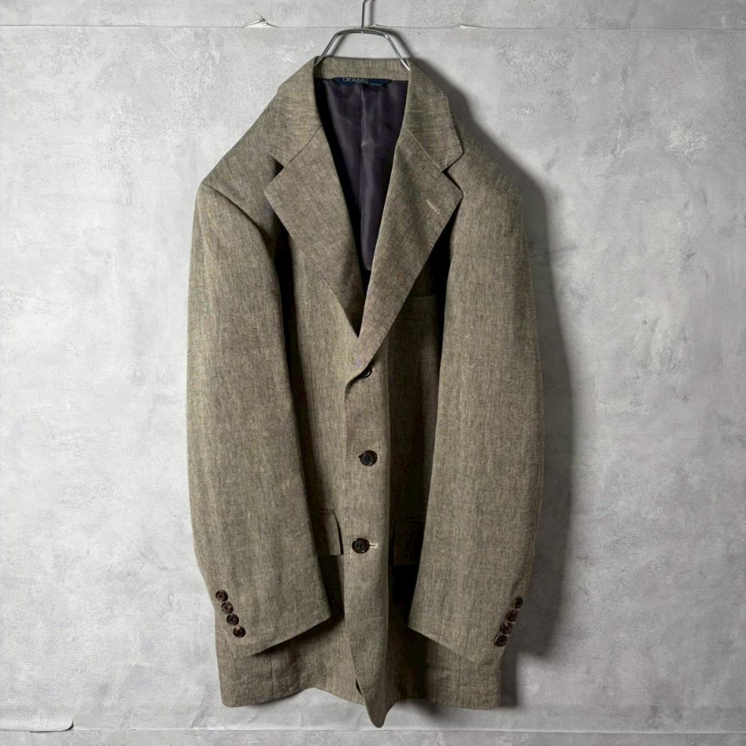 90s Ralph Lauren リネン混　背抜き　3B テーラード PM217