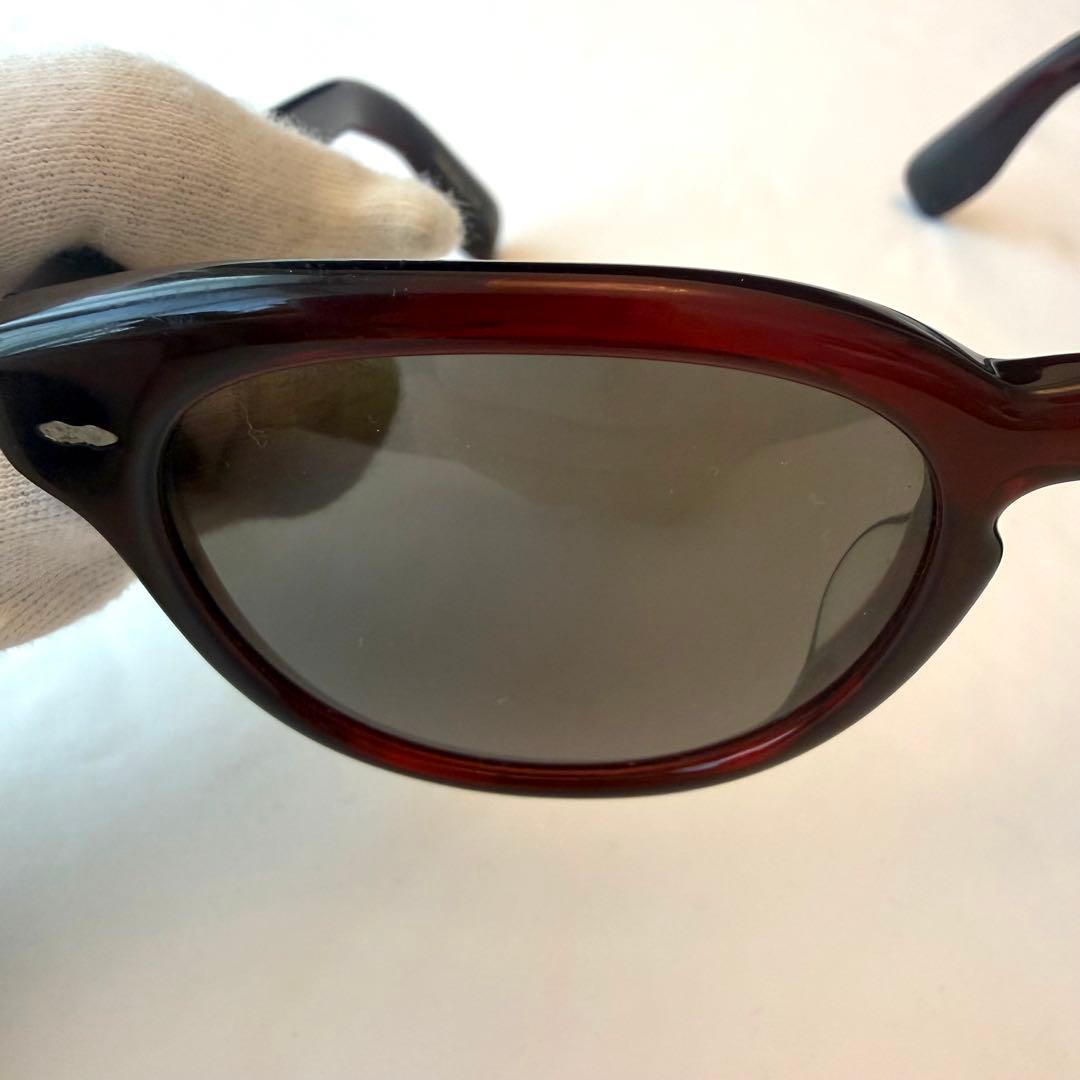 Oliver Peoples レディース サングラス 赤茶フレーム ケースなし