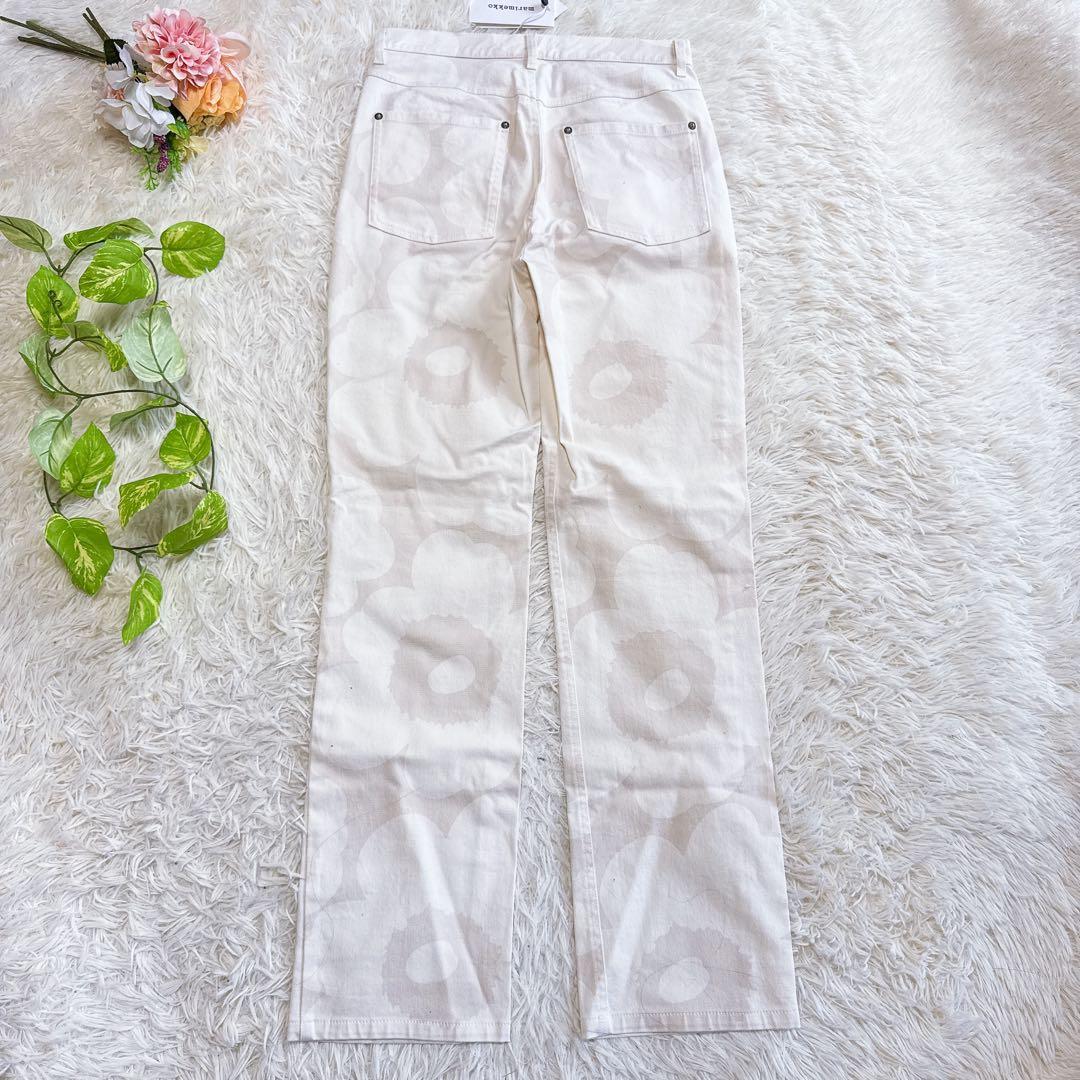 【マリメッコ】新品ダグ付 デニムパンツ ホワイト 36 レディース ウニッコ