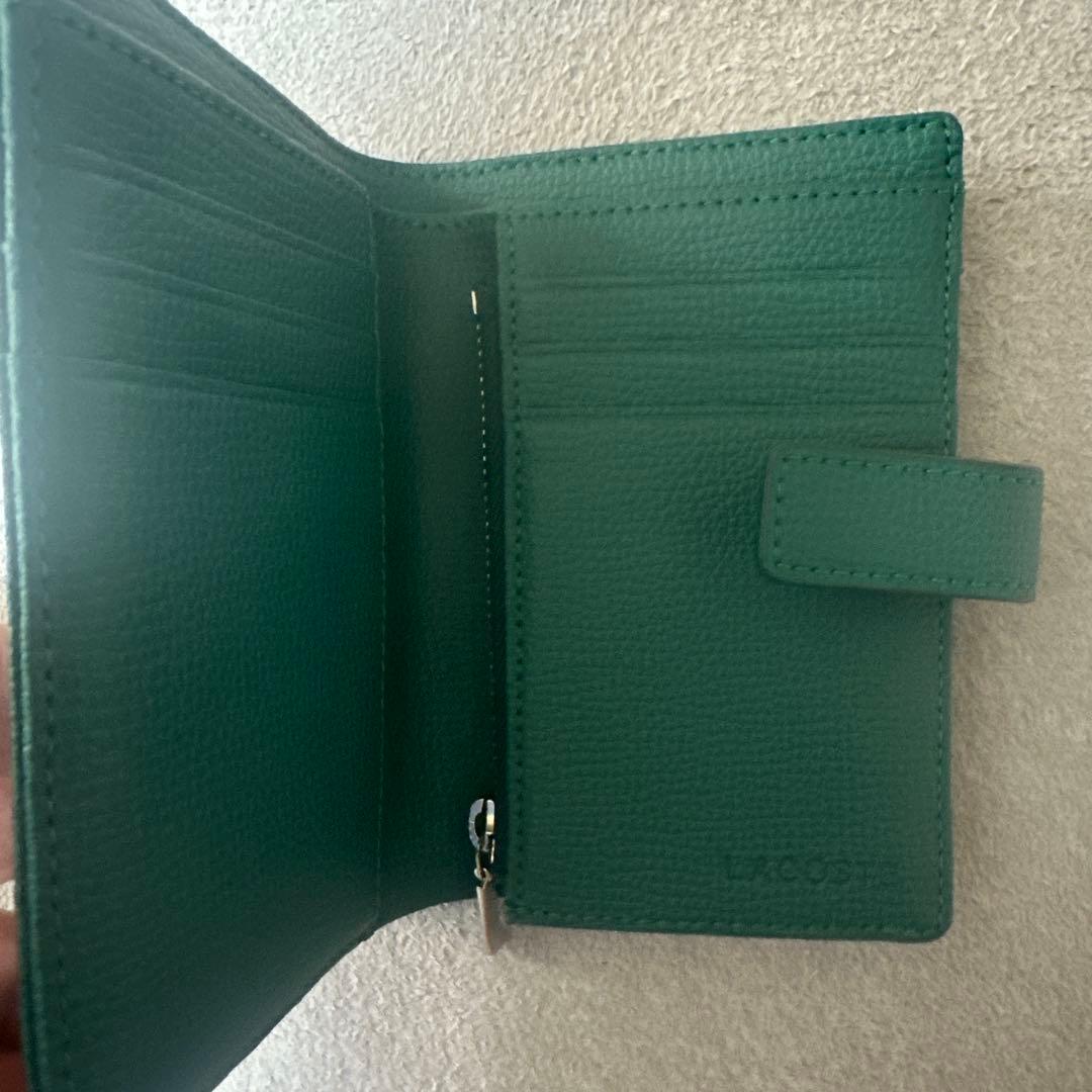 LACOSTE グリーン 二つ折り財布