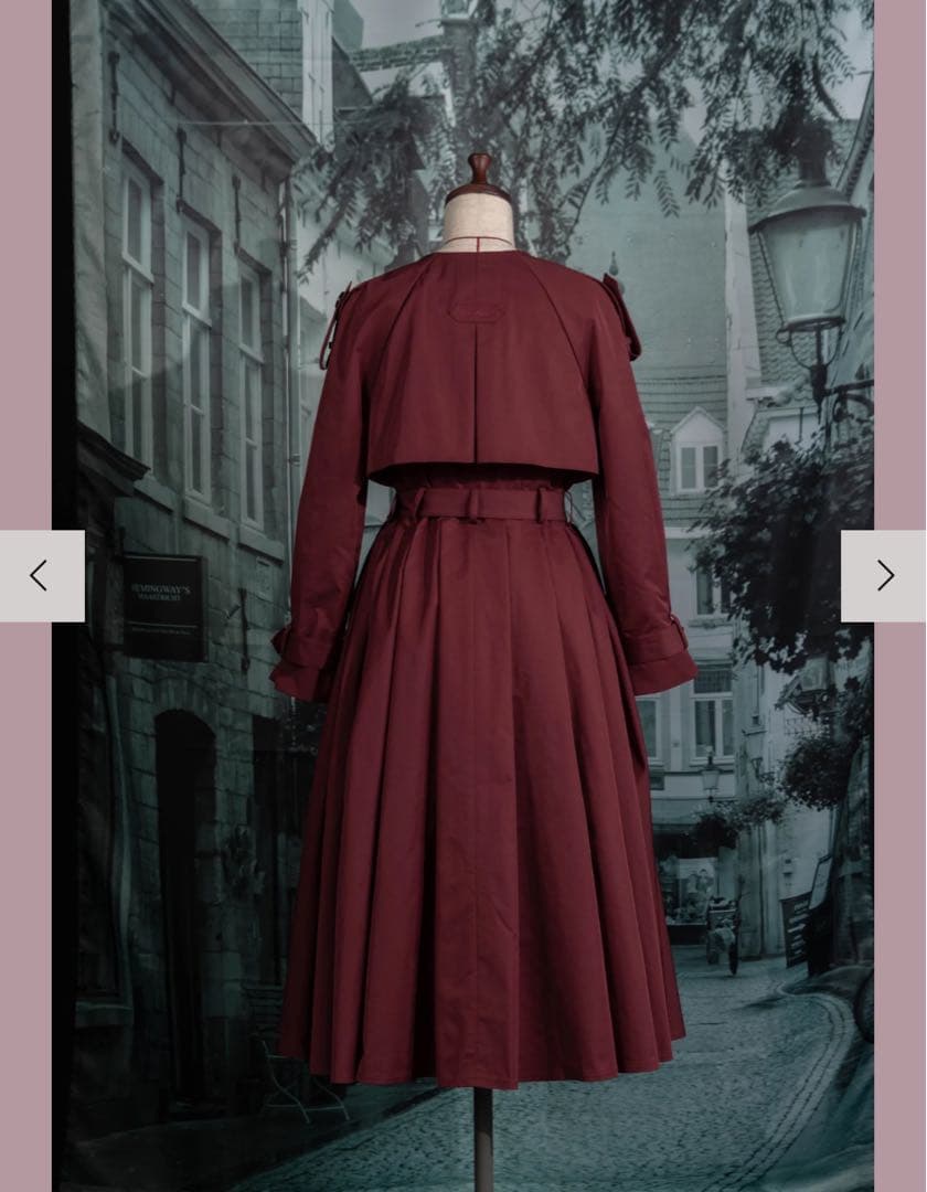 Mayo Suzuki Dressy trench coat red 赤