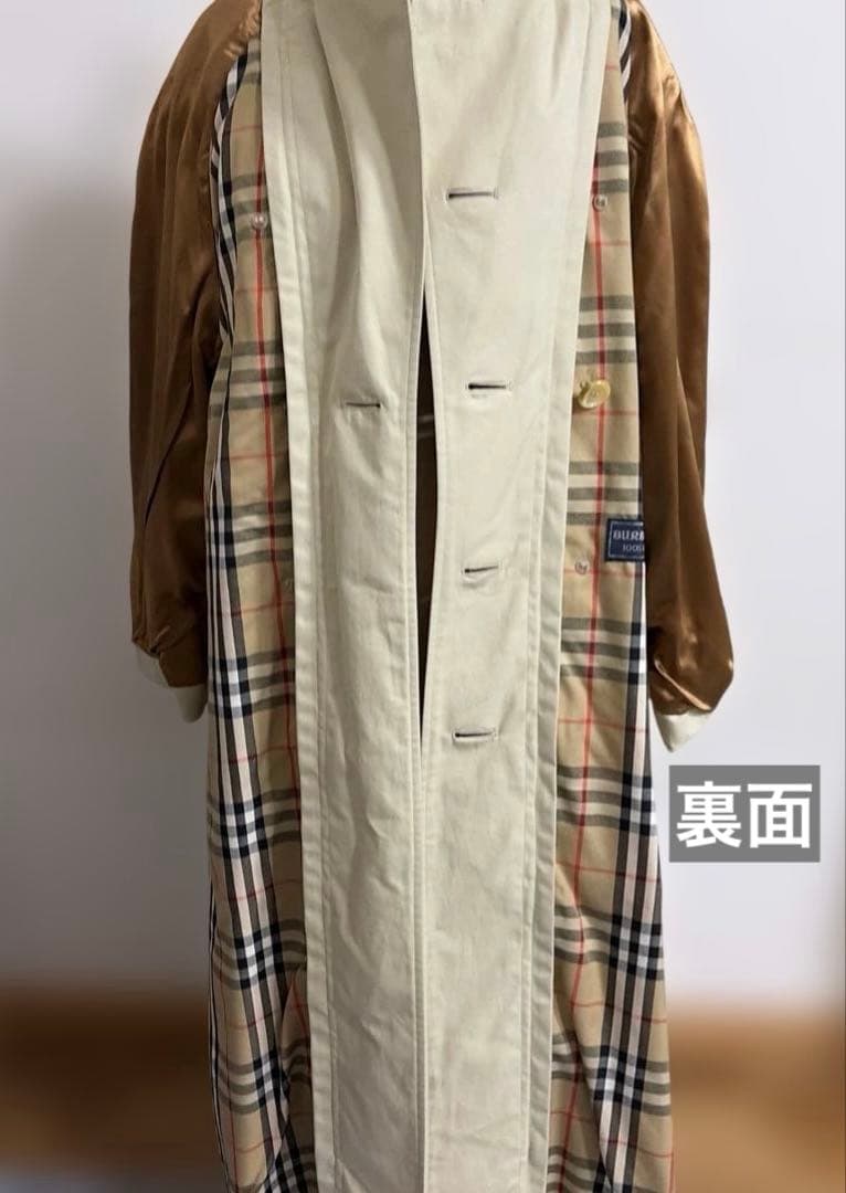 [BURBERRY美品] ベージュ ダブルブレスト トレンチコート(ライナー付)