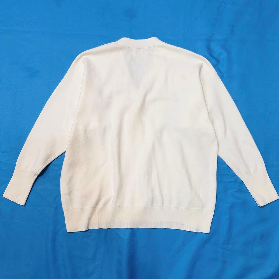 スピックスパン（Spick＆Span）ダブルジャガードビッグカーディガン　白