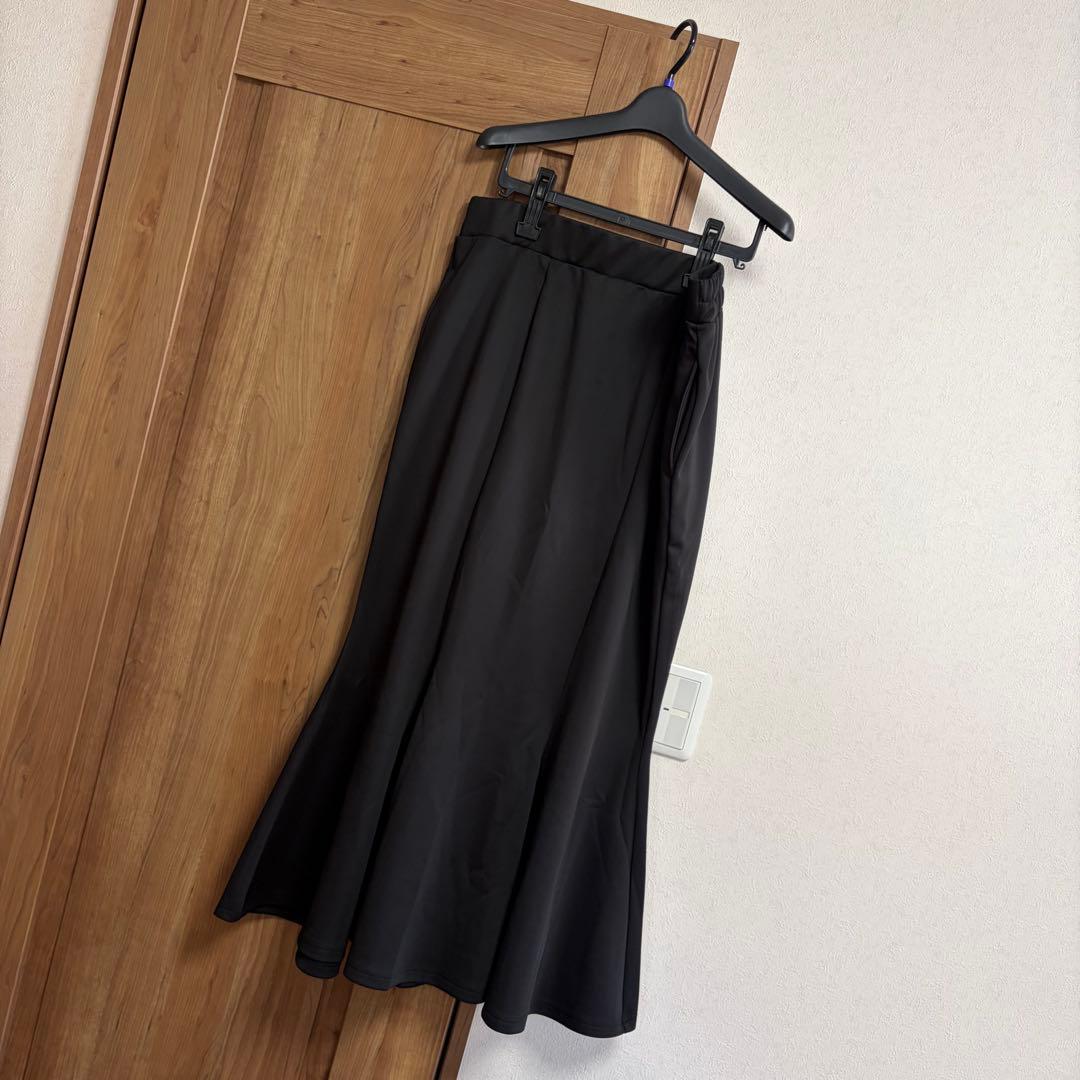 CLETTEオリジナルストレッチマーメイドスカート　ブラック　4L