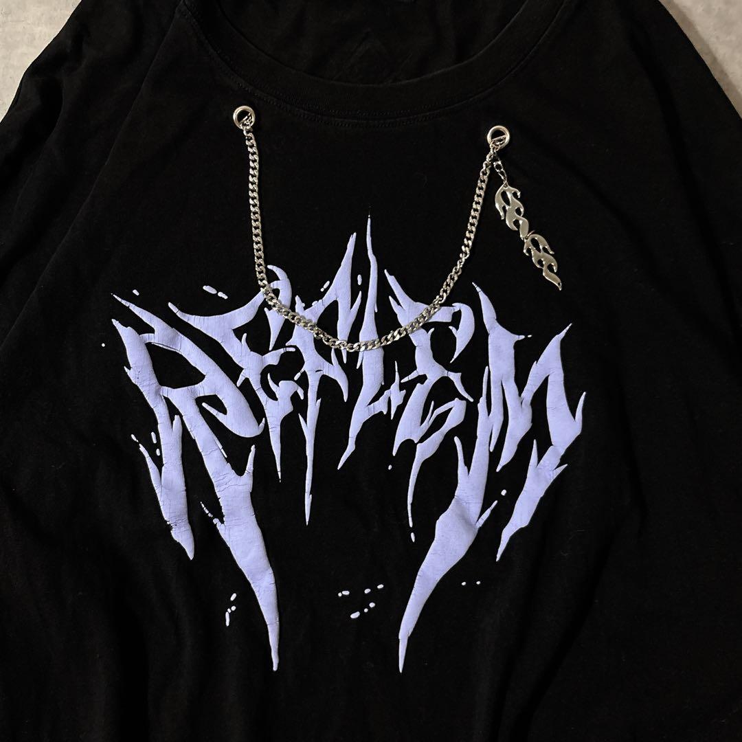 REFLEM クラックロゴ チェーン付 ビッグTシャツ グランジ オピウム 希少