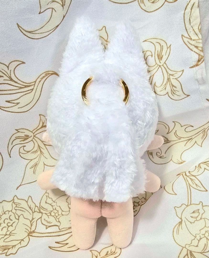 自作 無属性 ぬいぐるみ 骨入り 白狐くん 10cm ※難有り