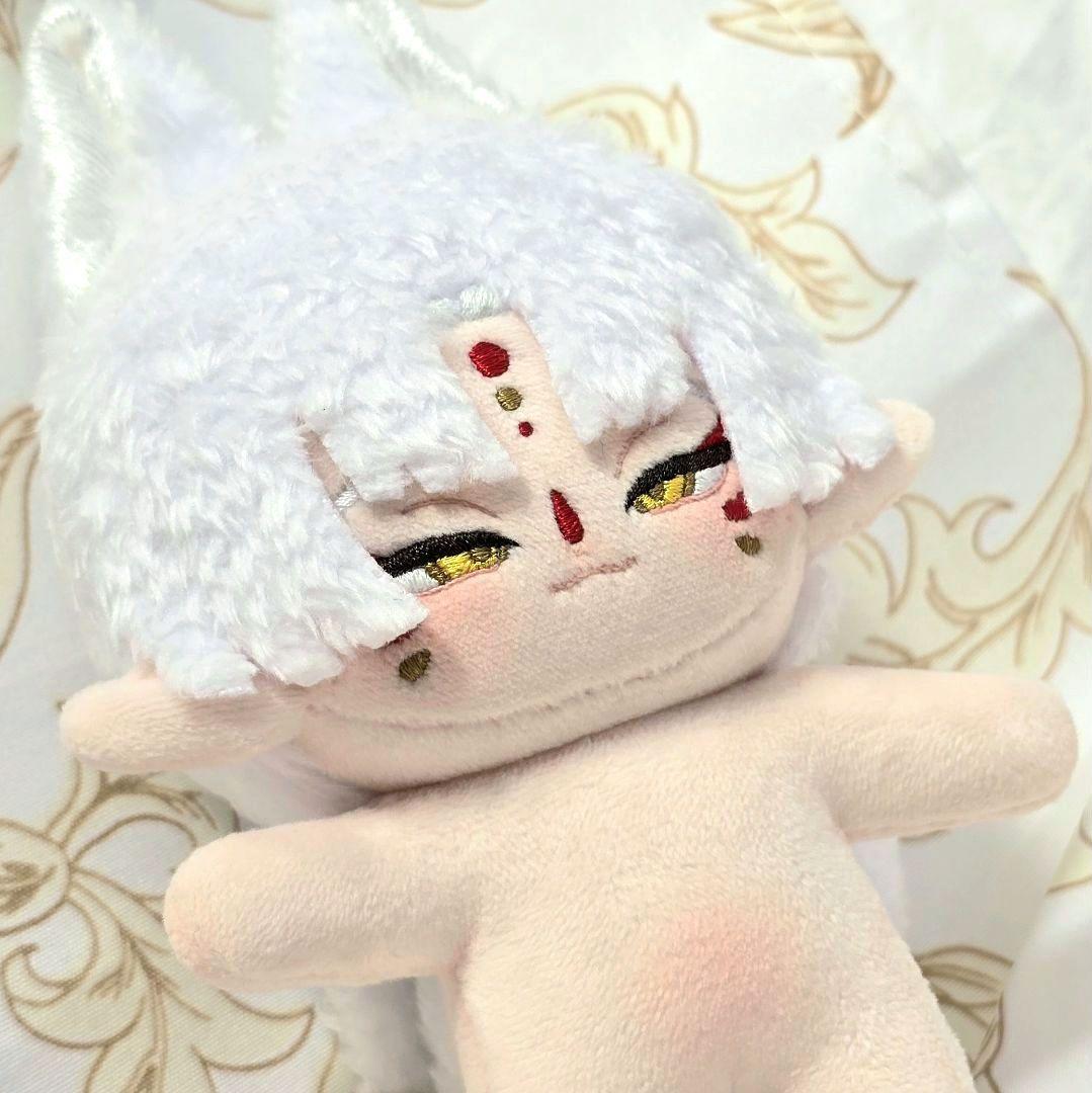 自作 無属性 ぬいぐるみ 骨入り 白狐くん 10cm ※難有り