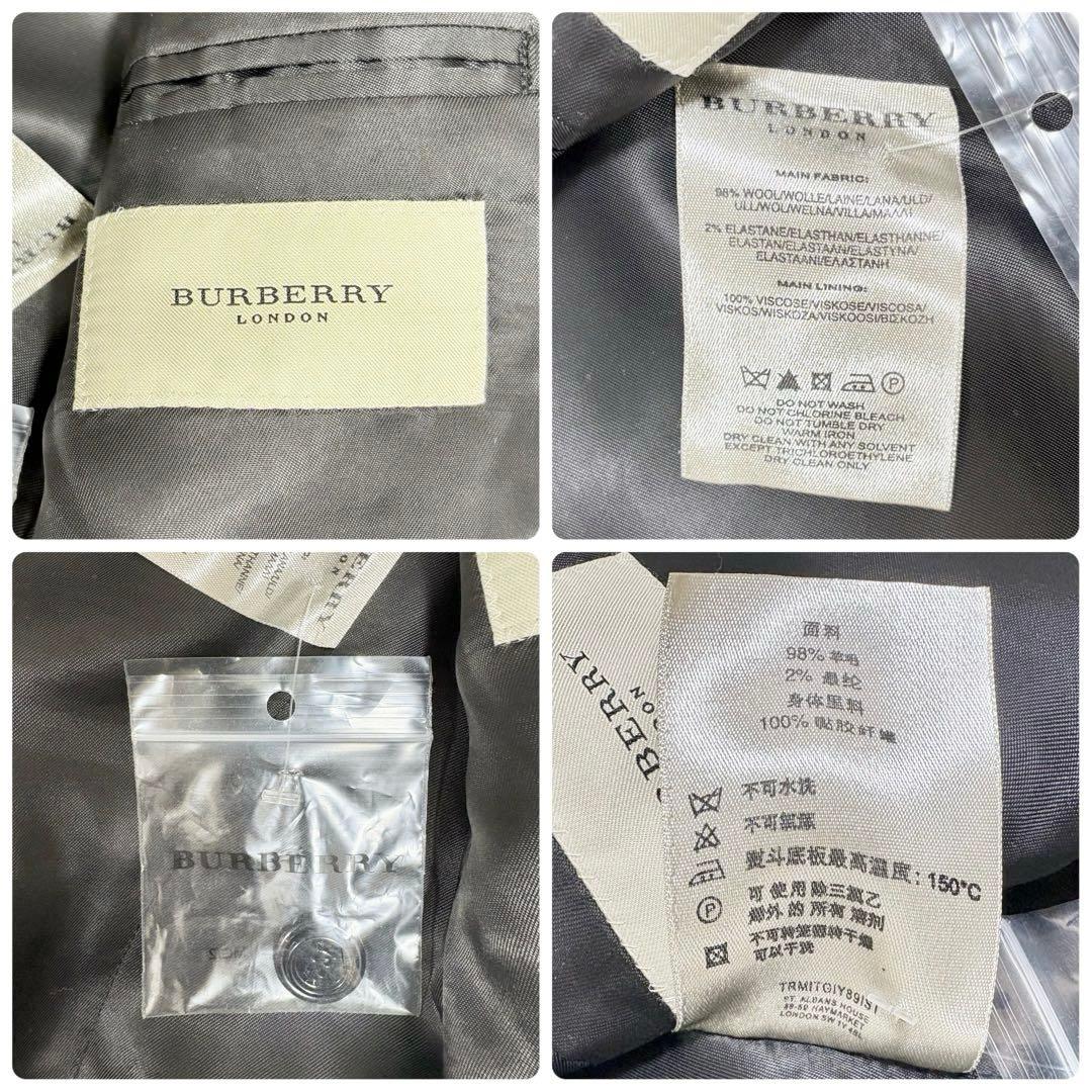 未使用極美品 バーバリーロンドン 正規品 セットアップ スーツ 48 L 黒