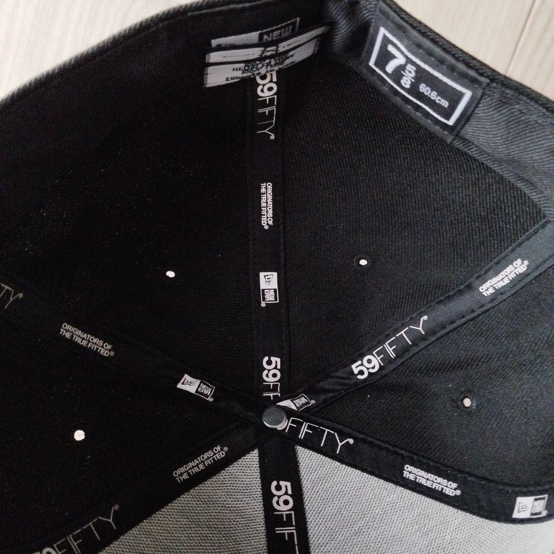 THRASHER 59FIFTY フレイムロゴキャップ ブラック 7 5/8