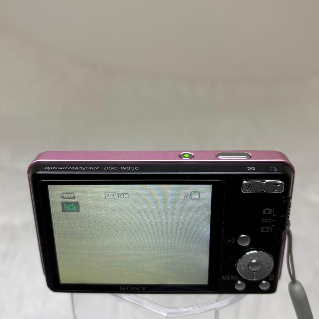 美品　SONY カメラ　DSC-W350 ピンク　説明書　コンデジ　動作品