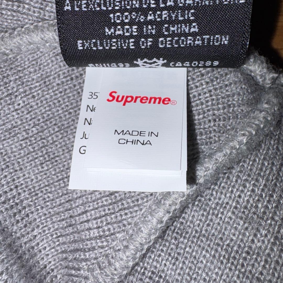 Supreme Box Logo ビーニー Grey 24FW