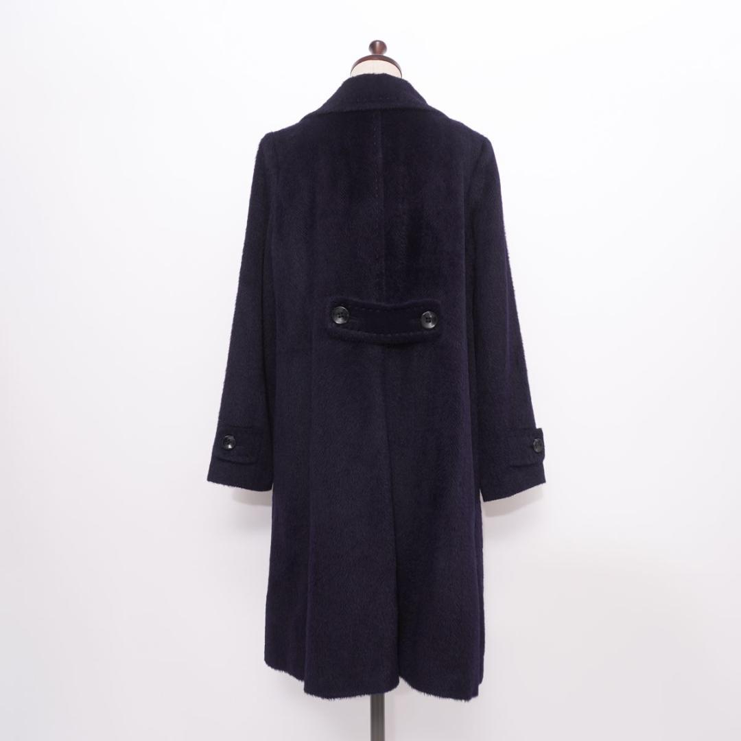 BCBG MAXAZRIA アルパカ100％ ボアコート 紺 M/L*LD949