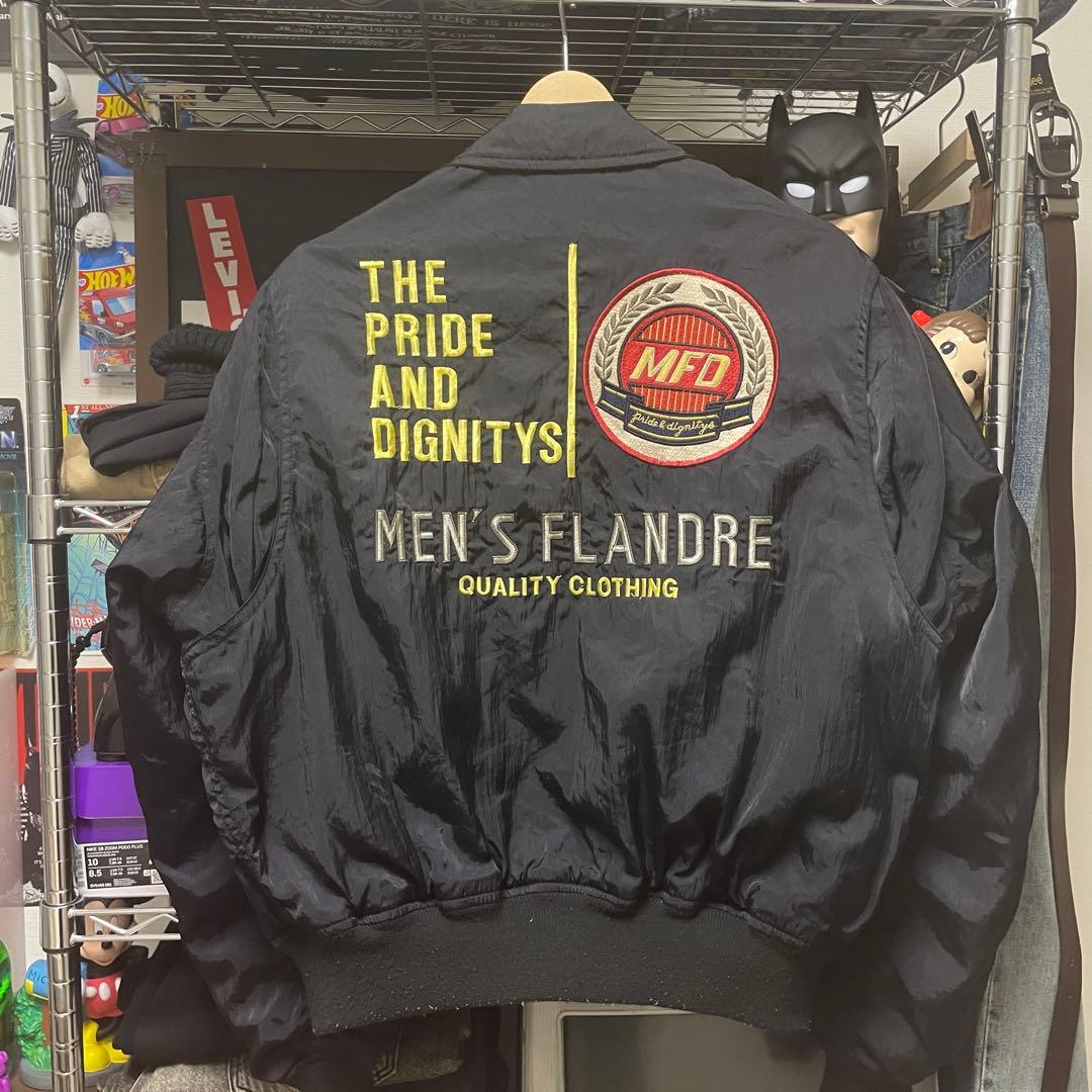 90s MEN’S FLANDRE リバーシブル フライトジャケット ワッペン