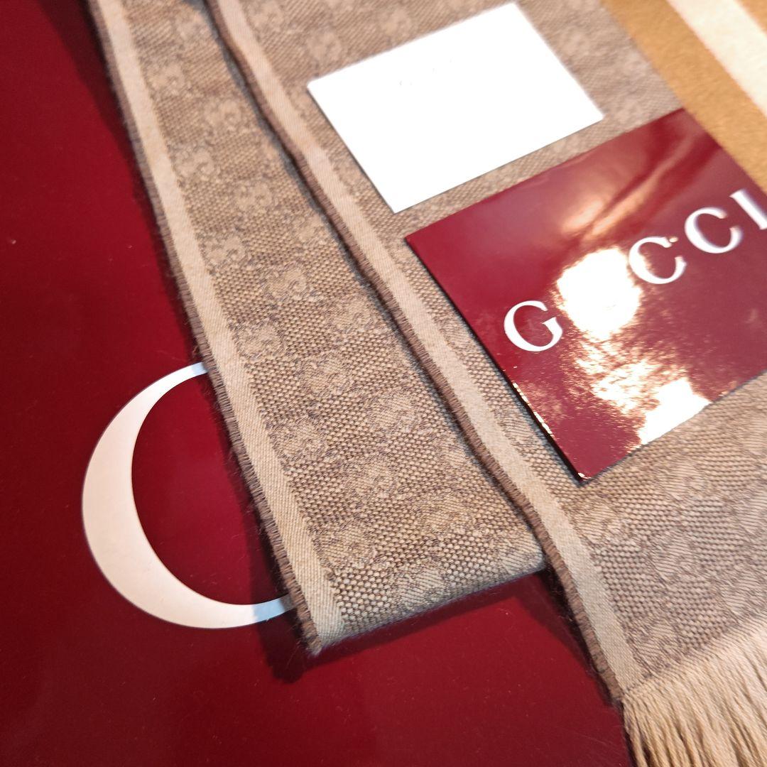 ❤美品箱付き❤GUCCI マフラー ストール ショール スカーフ❤ベージュ❤