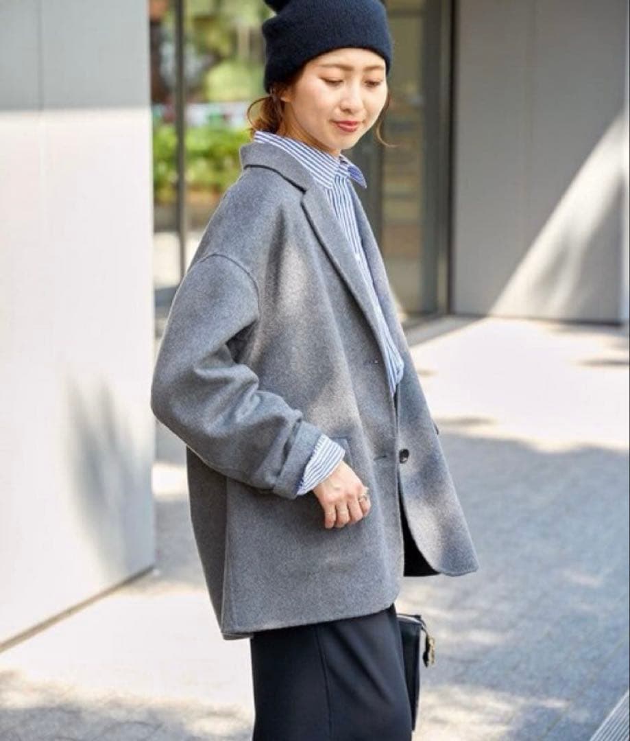 Spick and Span ウールミックスリバージャケット　美品