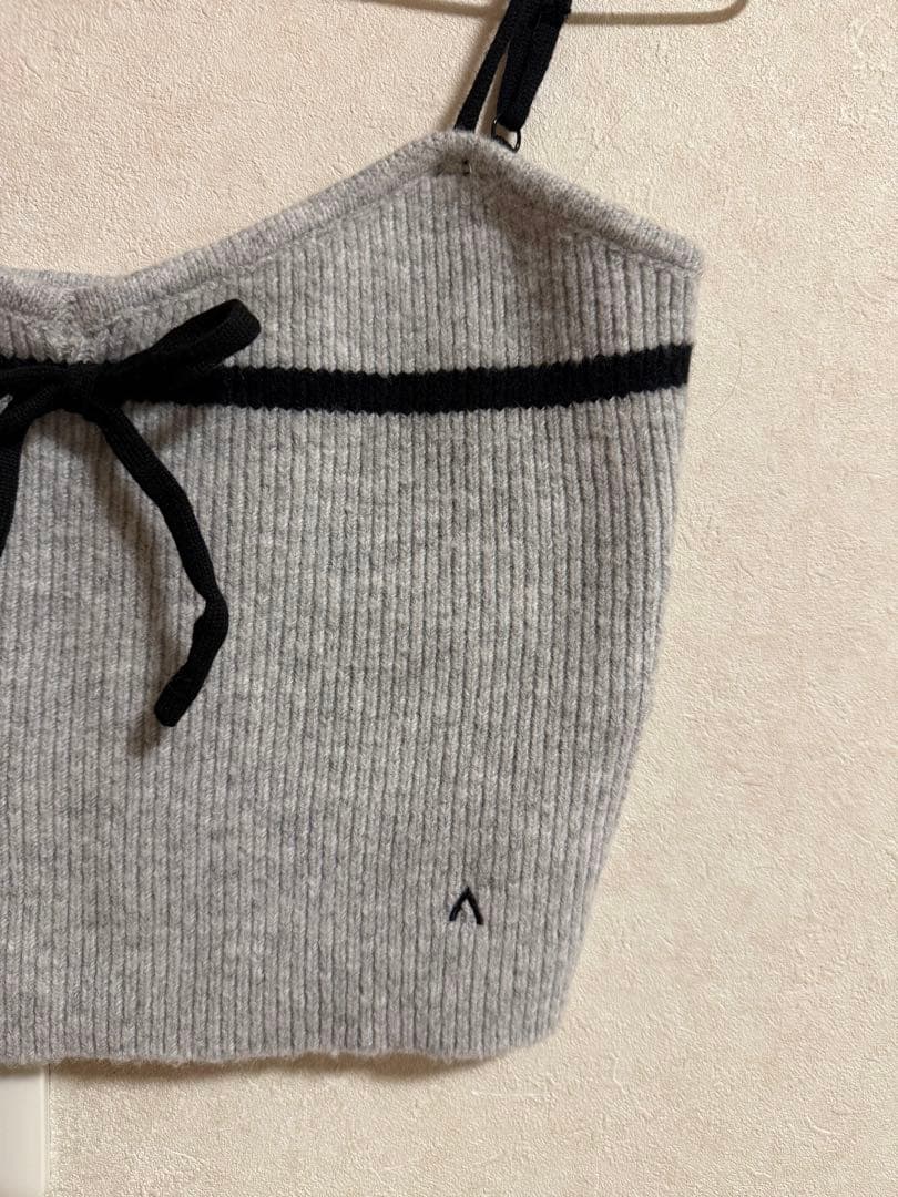 andmary Natalie ribbon set gray アンドマリー