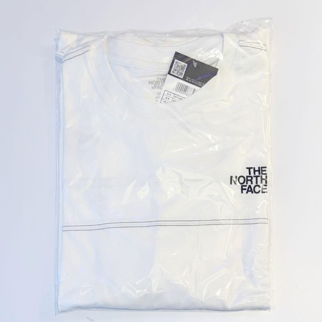 韓国限定☆THE NORTH FACE ロゴ ステッチ Tシャツ ホワイト XL