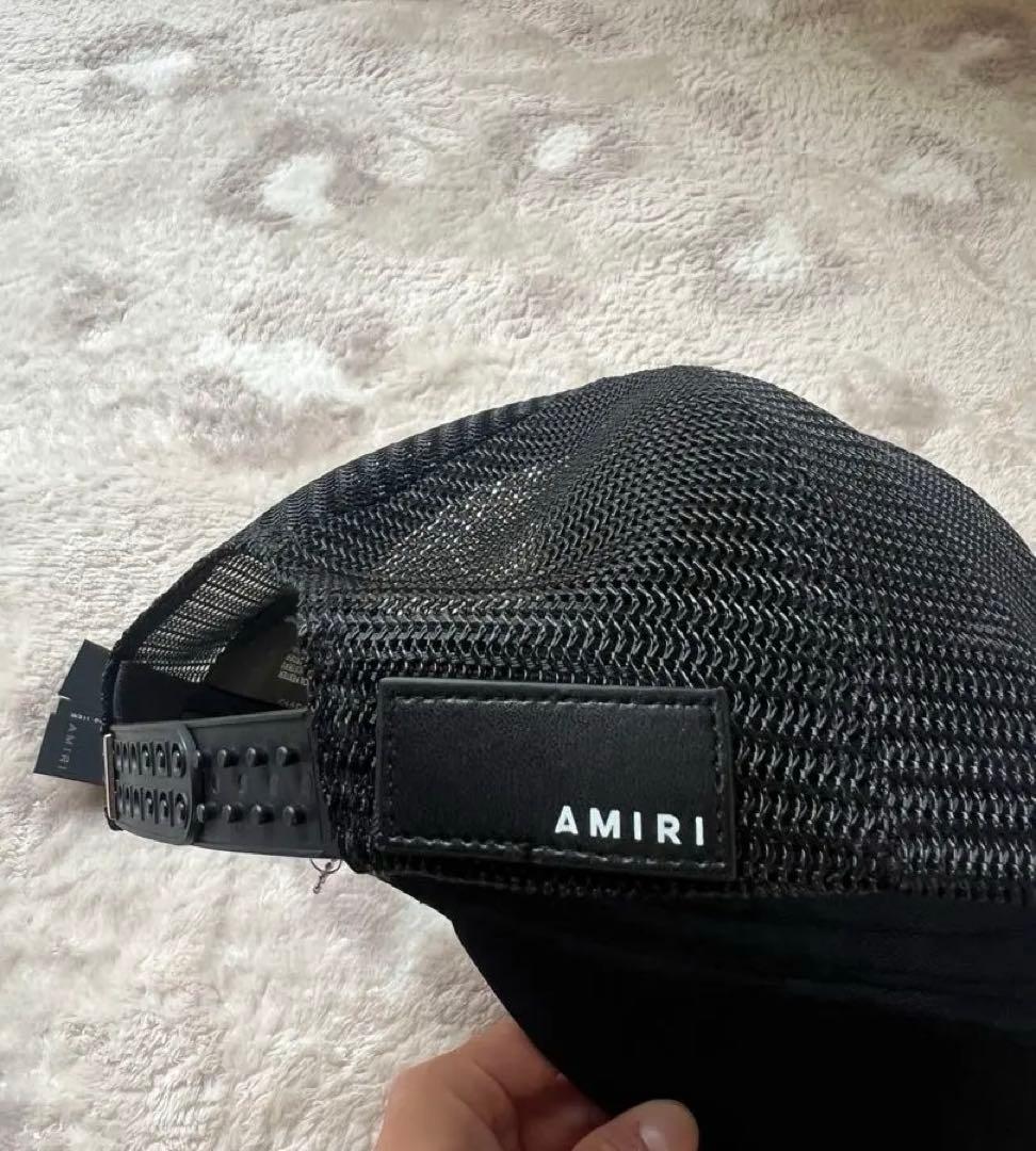 【新品・タグ付】AMIRI アミリ MAロゴ メッシュキャップ ブラック×ブルー