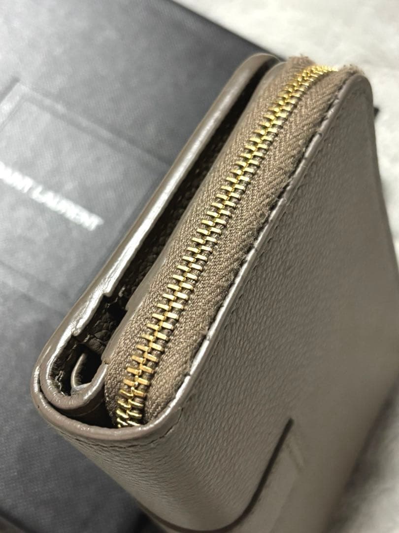 SAINT LAURENT サンローラン 二つ折り財布 美品 YSLロゴ