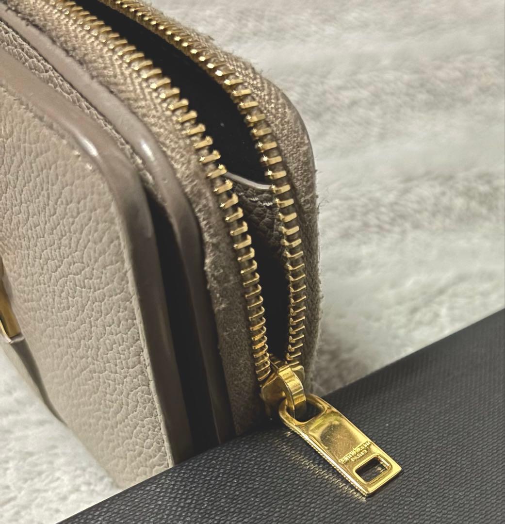 SAINT LAURENT サンローラン 二つ折り財布 美品 YSLロゴ