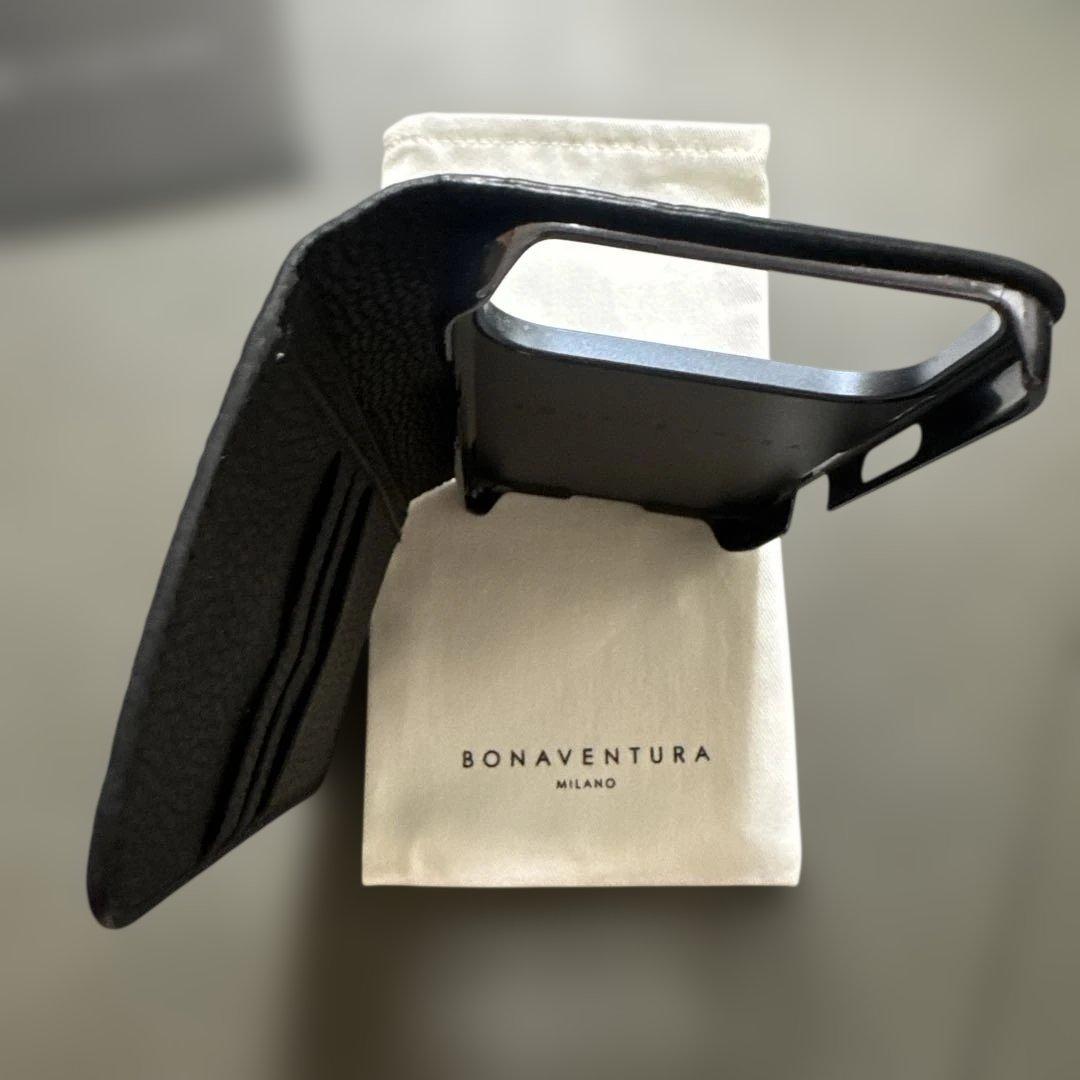 BONAVENTURA ブラック 手帳型ケースiPhone17pro