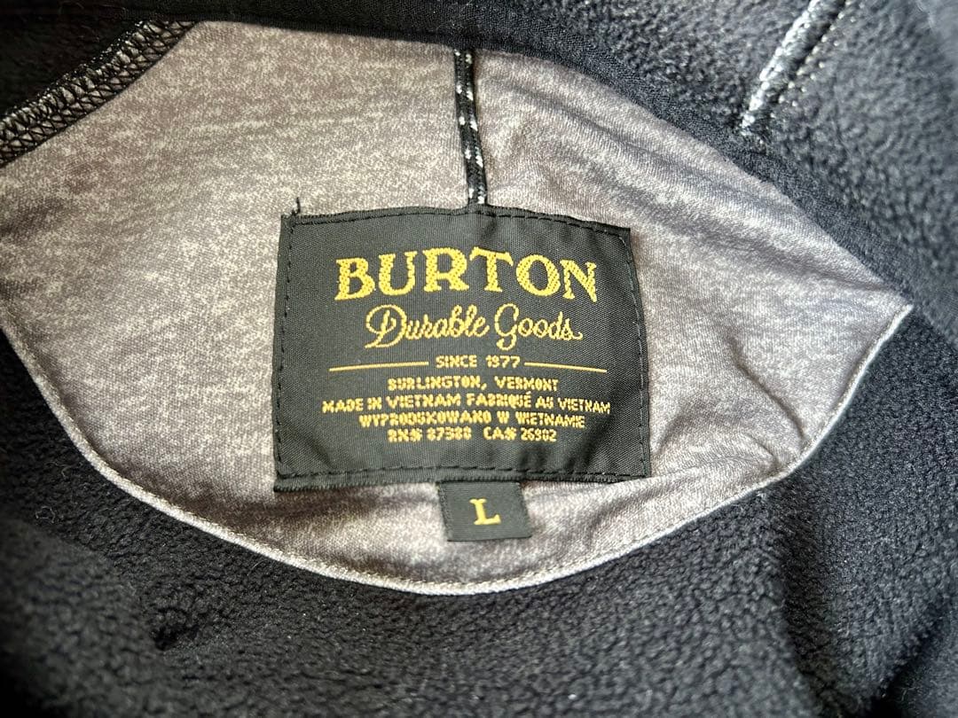 【美品】BURTON 撥水パーカー L Crown Bonded Hoodie