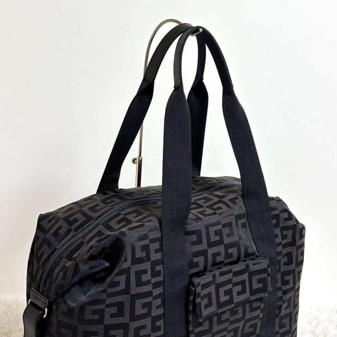 【美品】 GIVENCHY ジバンシー ボストンバッグ ロゴ総柄