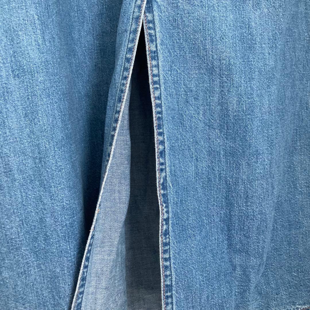 アッパーハイツ　別注　THE LAZY SKIRT　デニム　スリット　ゴム　24