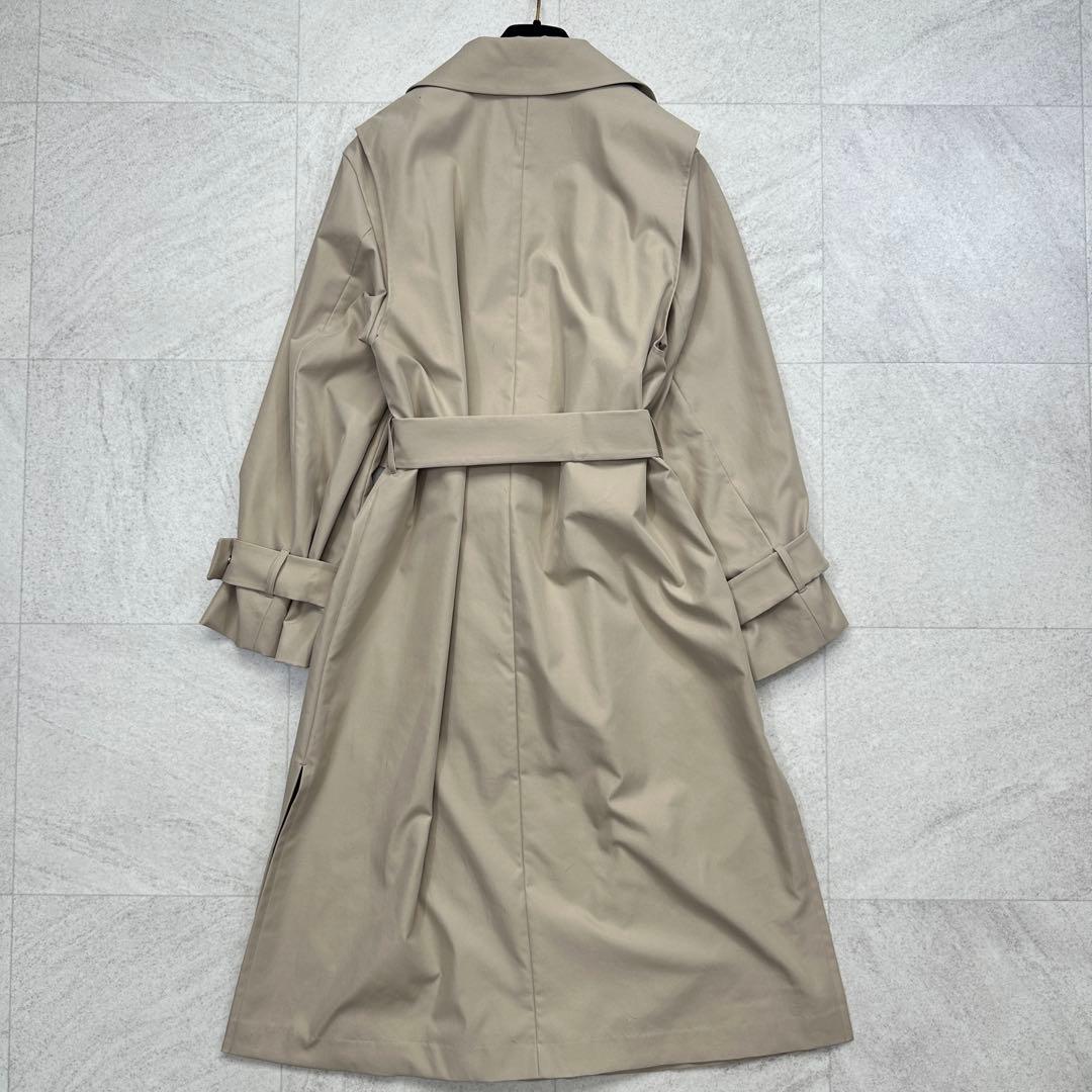 24ss 大きいサイズ【自由区】洗える 4way トレンチコート ロング 44