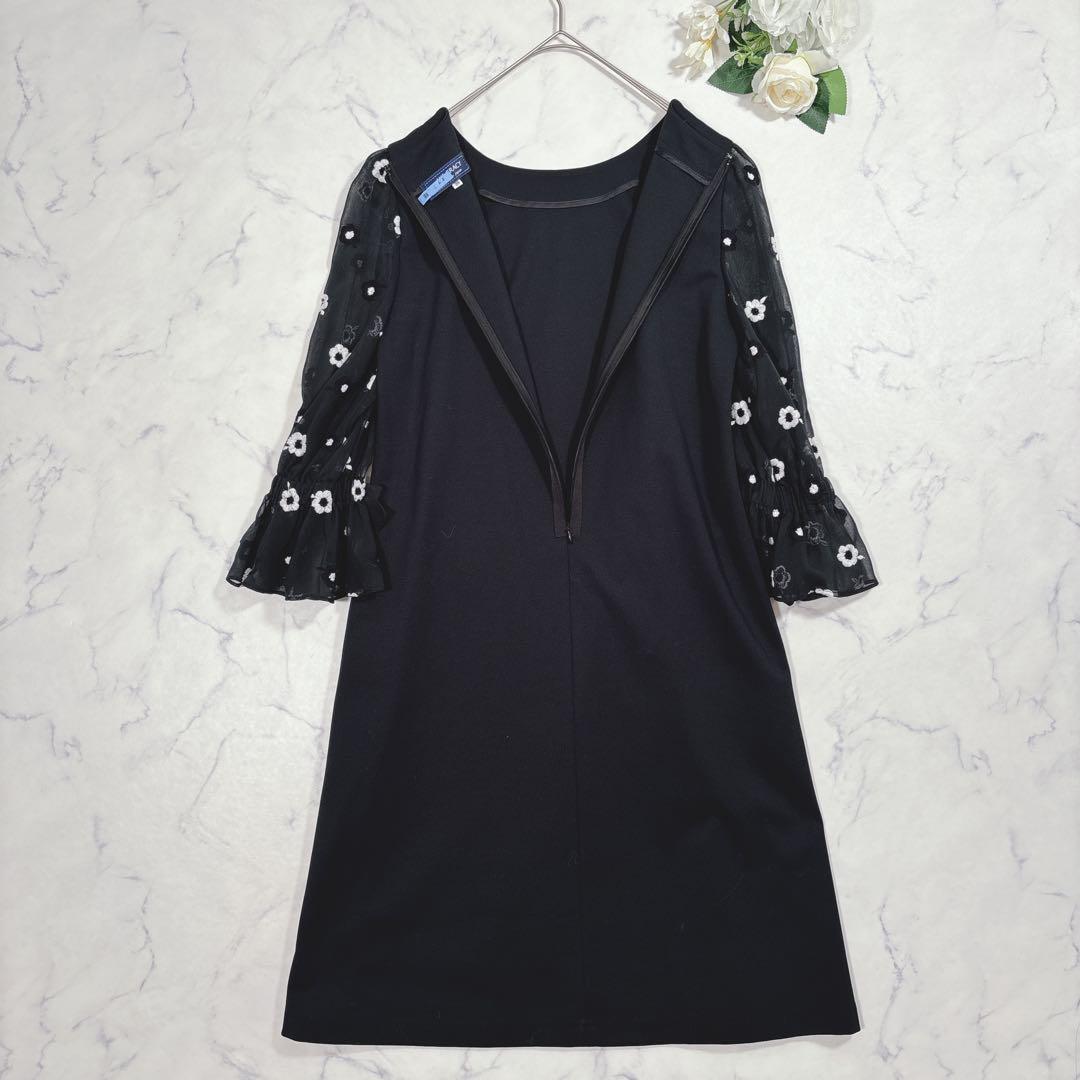 テカテカ様　美品♡21SS エムズグレイシー レイヤード風ワンピース シアー袖