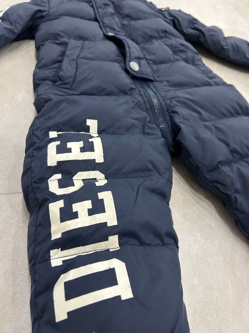 DIESEL ダウン　ジャンプスーツ　ネイビー