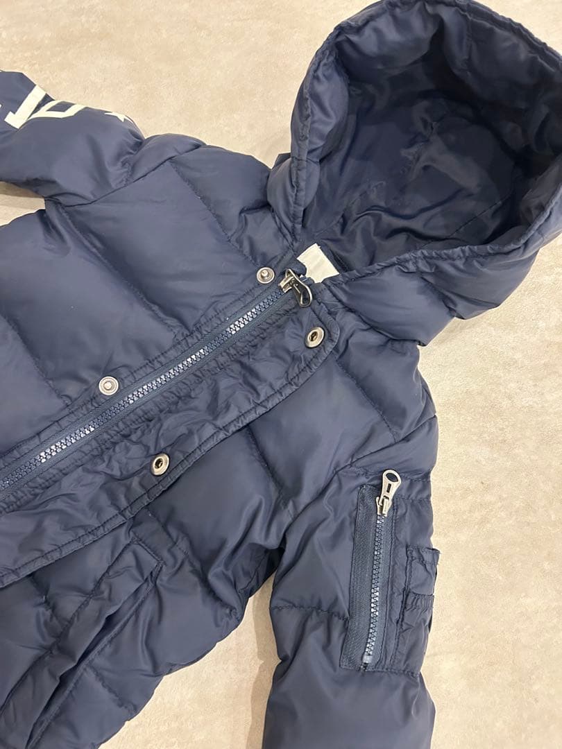 DIESEL ダウン　ジャンプスーツ　ネイビー