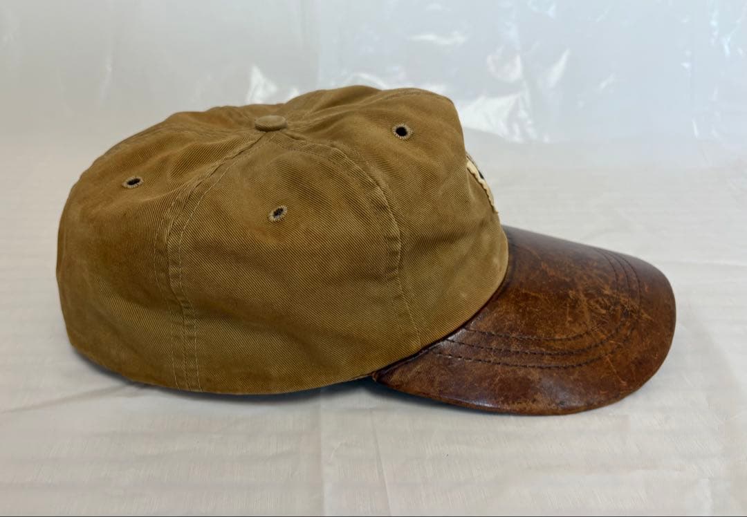 RRL レザーつば キャップ 犬パッチ L Ralph Lauren
