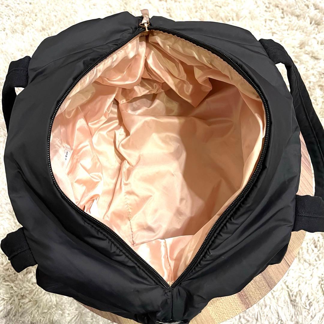 ✨良品✨repetto レペット ボストンバッグ ナイロン 黒色 ゴールドロゴ