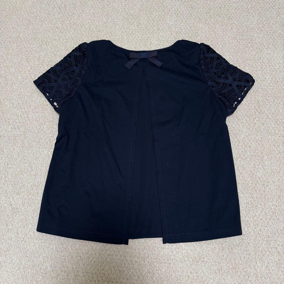 TO BE CHIC トゥービーシック＊レースリボンカットソー