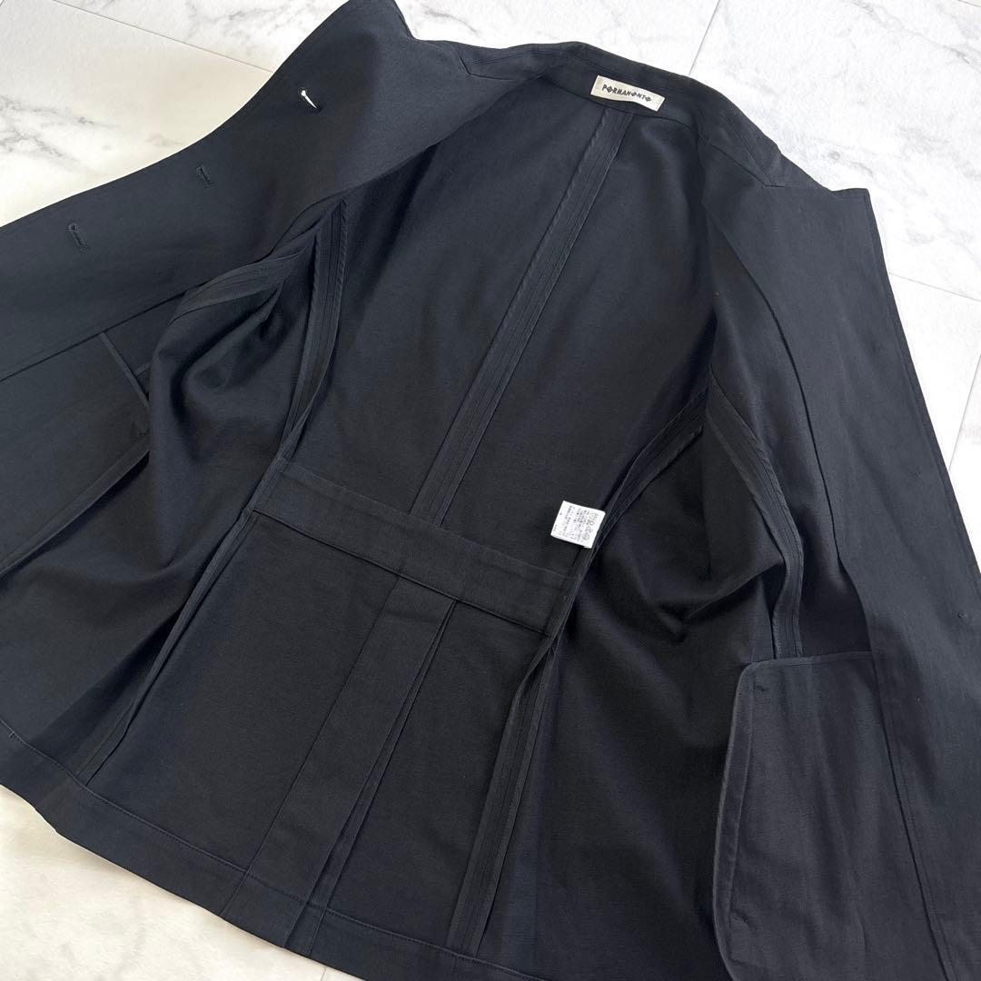 90s　ISSEY MIYAKE　 PERMANENTE　ロングジャケット 黒