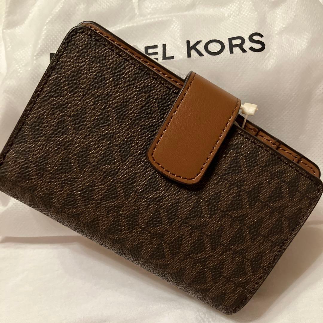 新品未使用品MICHAEL KORS 二つ折り財布 ブラウン