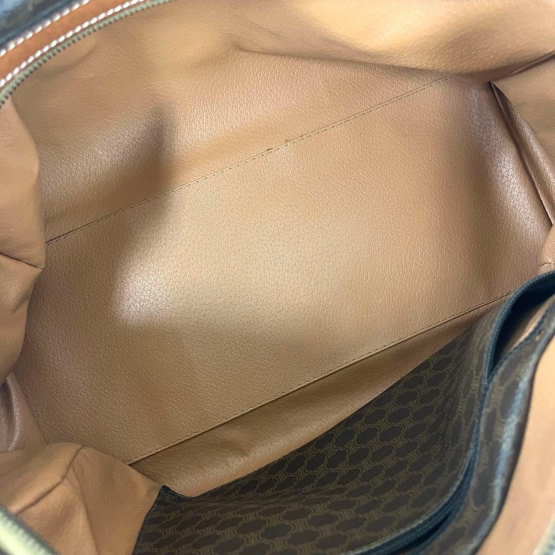 【人気】CELINE セリーヌ ボストンバッグ マカダム柄 トリオンフ ブラゾン