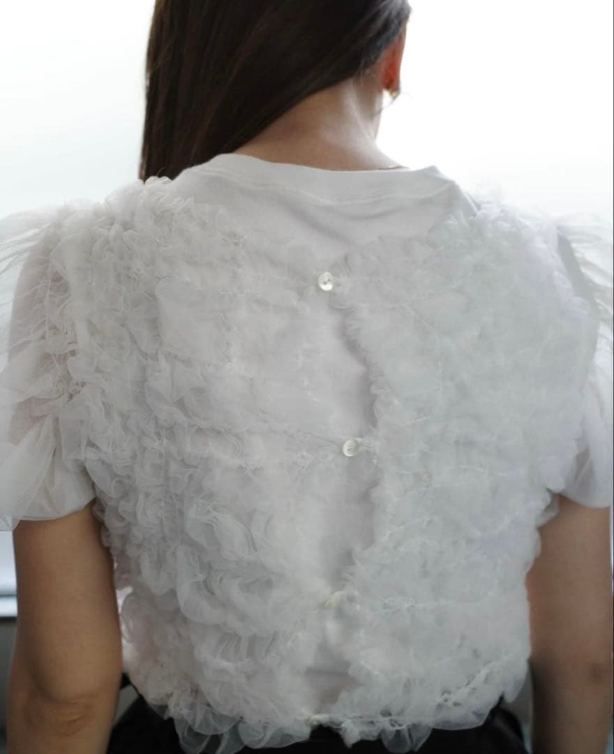 美品　正規品　タグ付き【CLANE/クラネ】チュールベストレイヤードトップス