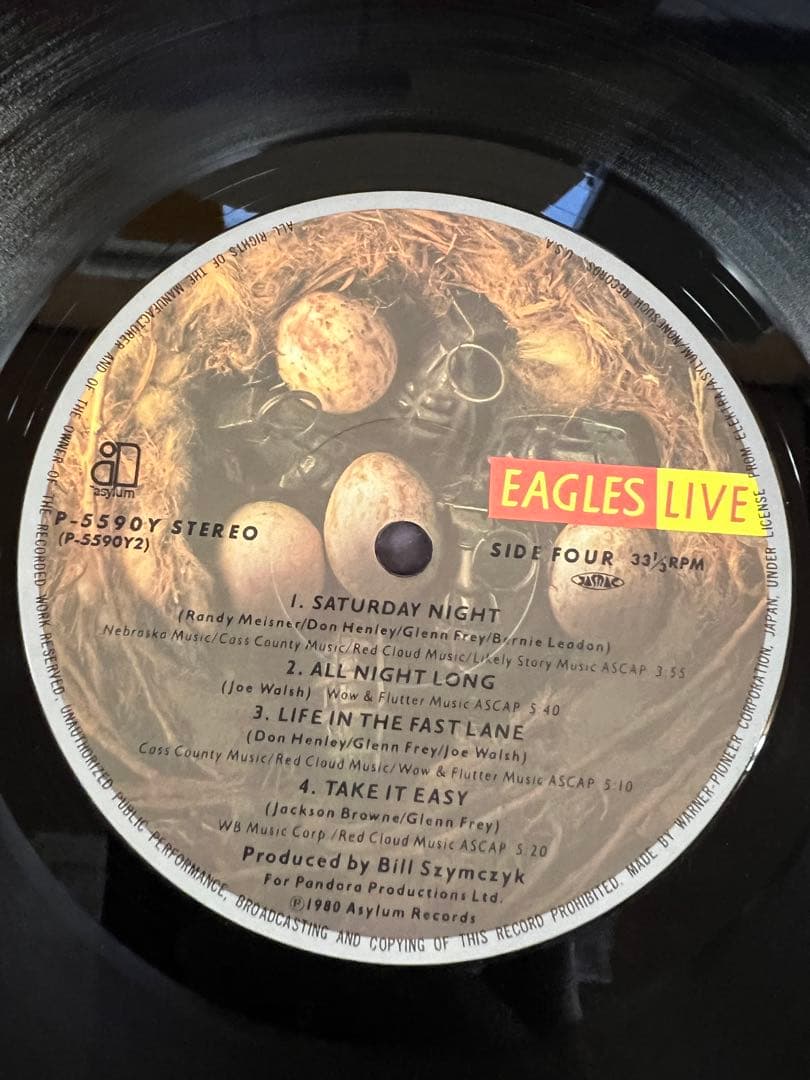 Eagles Live 2枚組LP 洋楽　ポスター付き 美盤　1980年